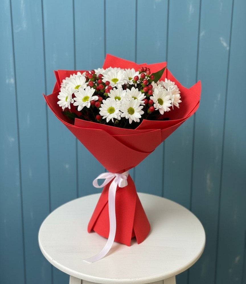 Букет цветов из: Хризантемы в Пушкинские Горы