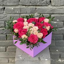 Цветочная композиция из Розы в коробке в Пушкинские Горы