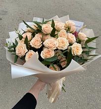 Букет Кремовые розы Латте в Пушкинские Горы