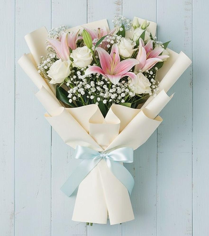 Букет цветов из: Лилии в Пушкинские Горы