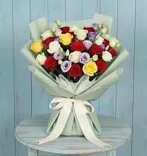 Букет цветов из:  Розы в Пушкинские Горы