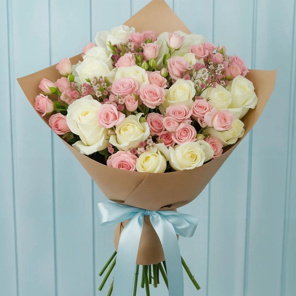 Букет цветов из: Розы в Пушкинские Горы