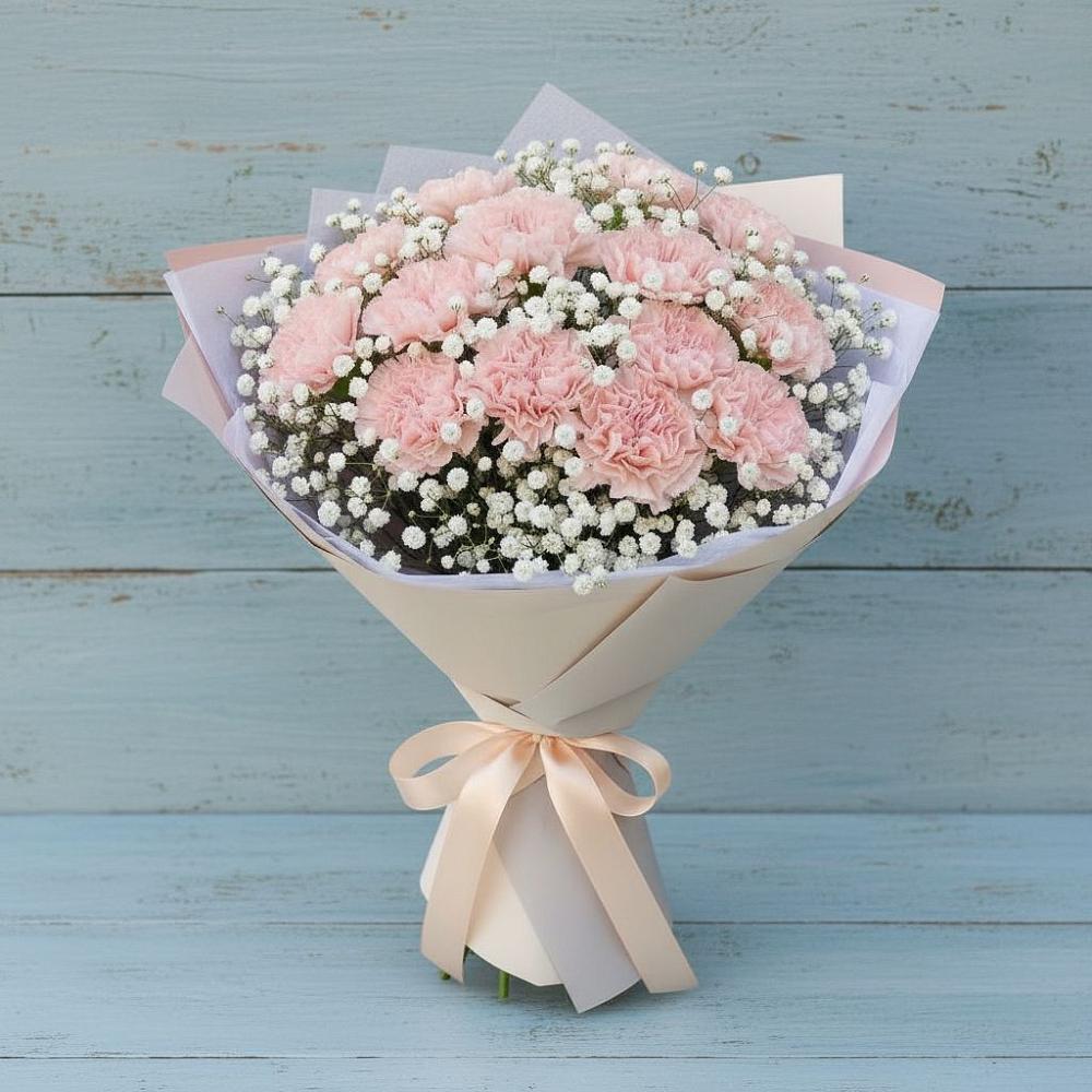 Букет цветов из: Гвоздики в Пушкинские Горы