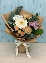 Букет цветов из:  Герберы и Хризантемы в Пушкинские Горы