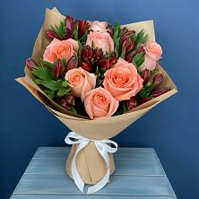 Букет цветов из:  Розы и Альстромерии в Пушкинские Горы