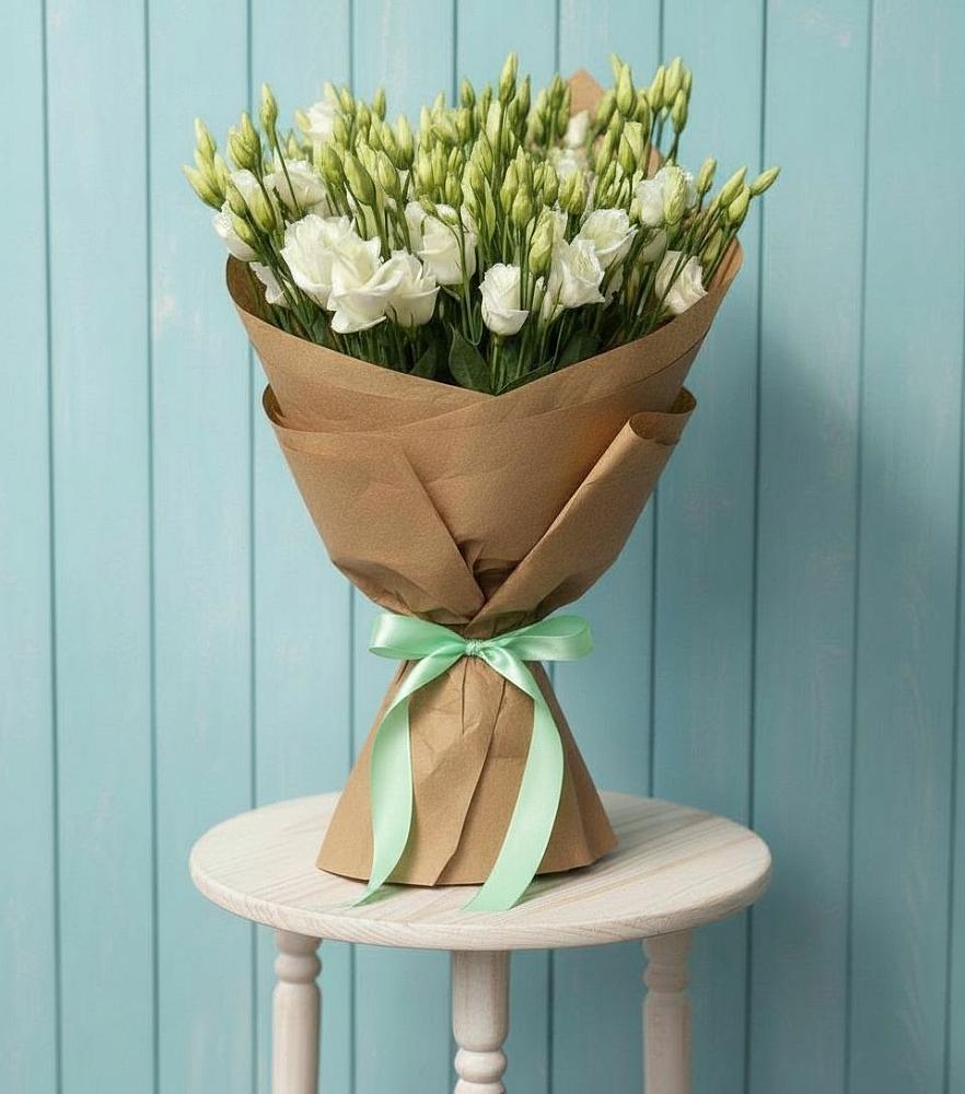 Букет цветов из: Лизиантусы в Пушкинские Горы