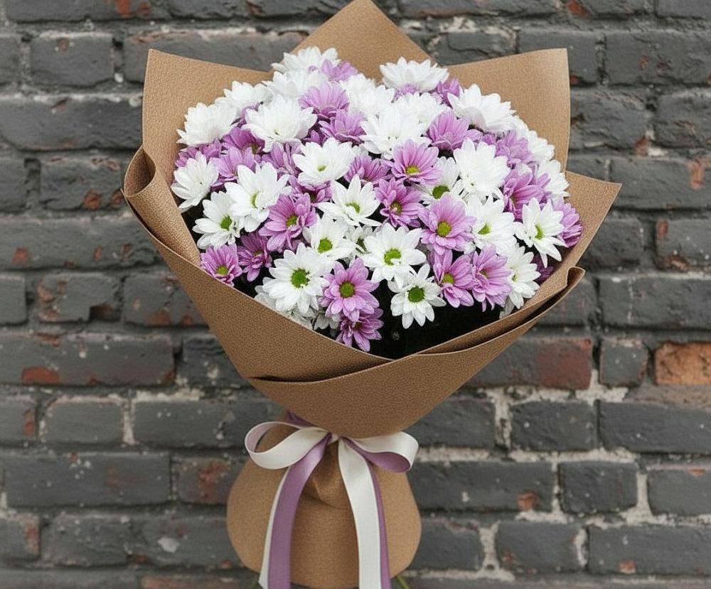 Букет цветов из: Хризантемы в Пушкинские Горы