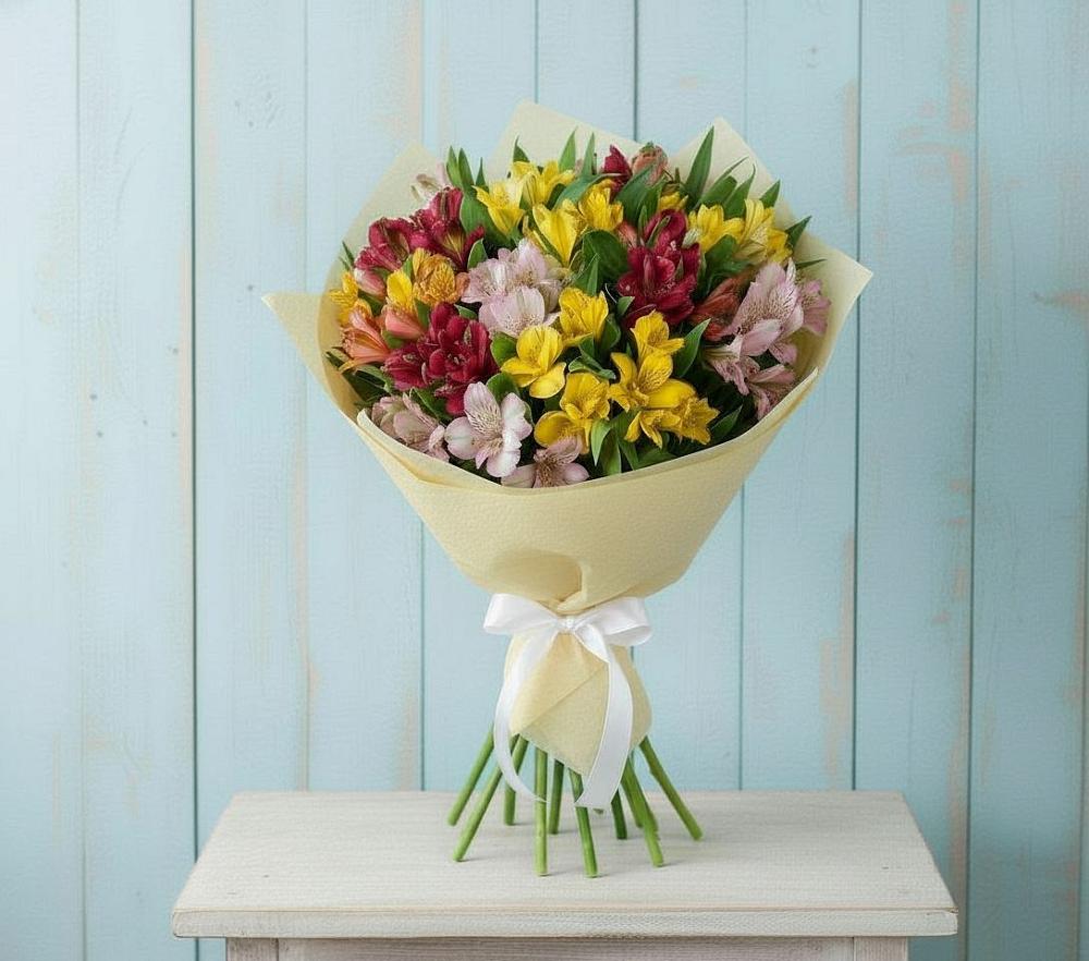 Букет цветов из: Альстромерии в Пушкинские Горы