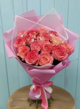 Букет 15 Розовых роз Равель в Пушкинские Горы