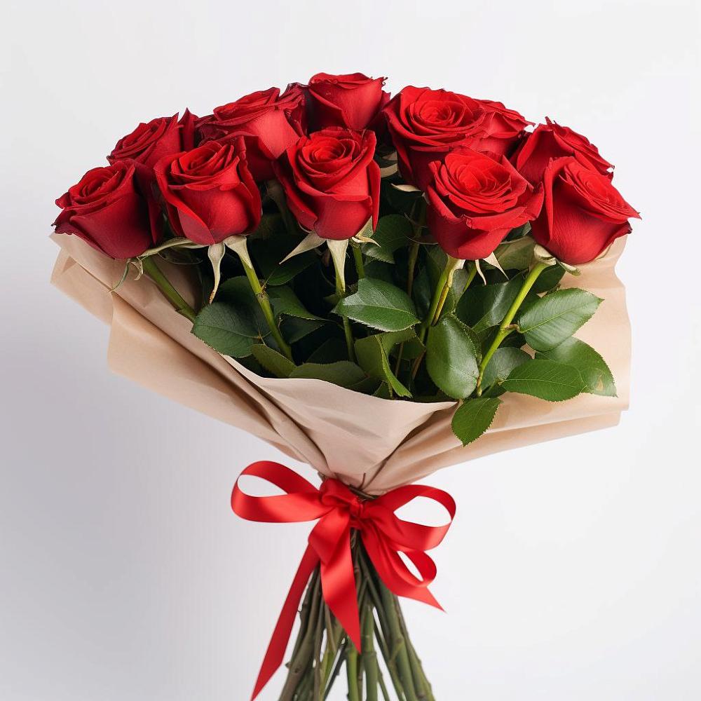 Букет 11 Красных роз Эдлесс Лав в Пушкинские Горы
