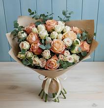 Букет цветов из:  Альстромерии и Розы #REPLACE_PRED# Пушкинские Горы